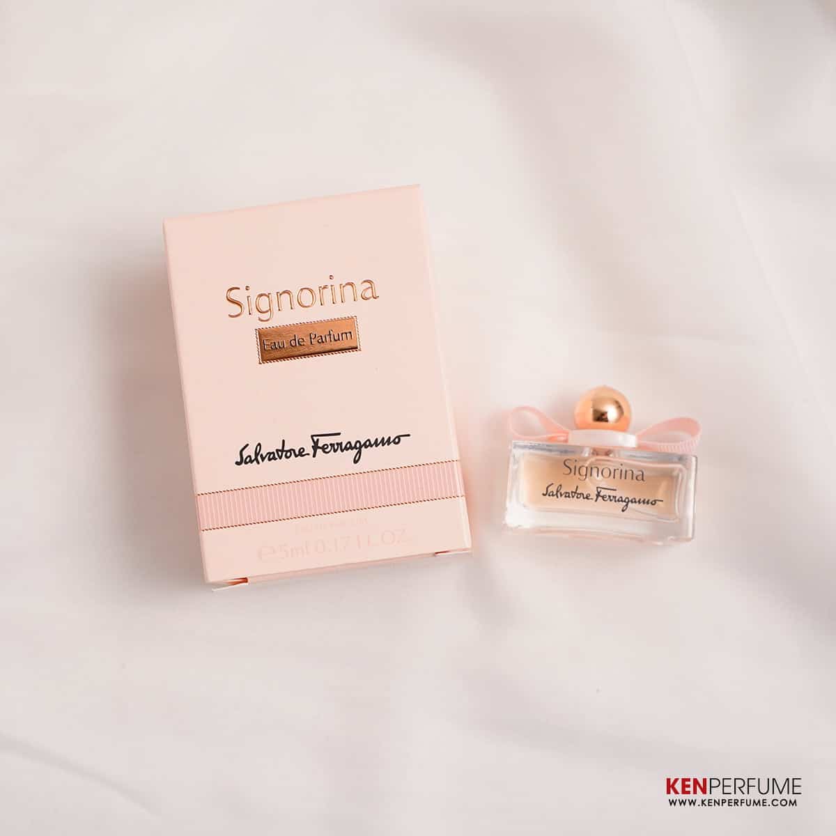 SALVATORE FERRAGAMO - Signorina EDP 5ml Mini ( Hồng nhạt )