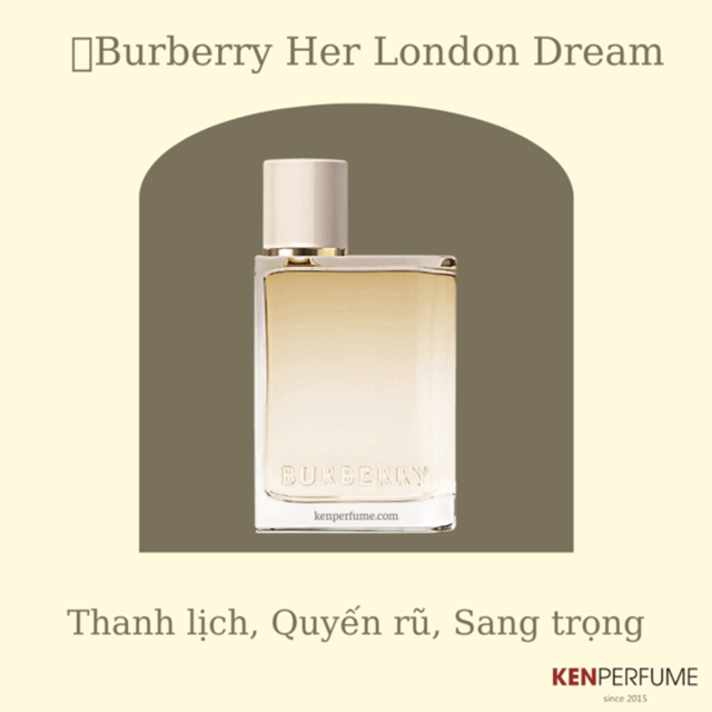 Burberry thiết kế có 3 tầng hương với độ lưu hương lâu lên đến 12h