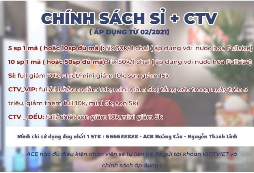 chính sách sỉ ctv