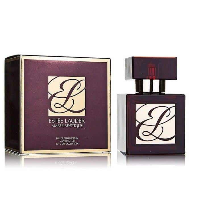 Nước hoa Estee Lauder Amber thiết kế vuông vức.