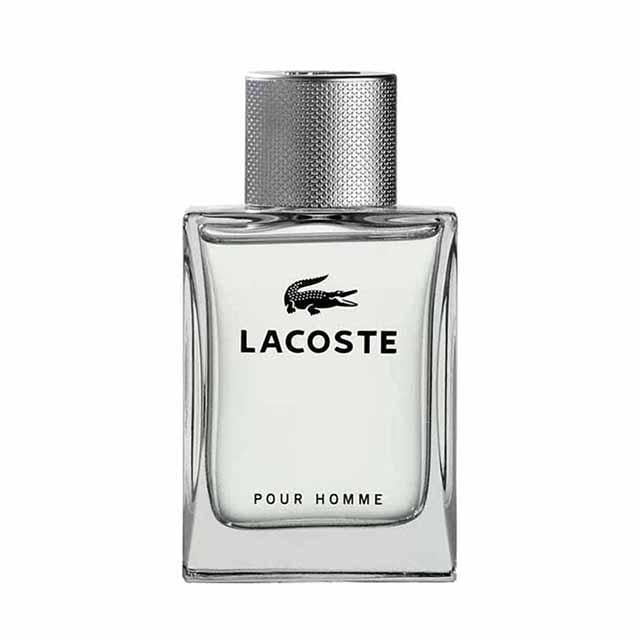 Trên vỏ chai nước hoa Lacoste có hình con cá sấu in nổi và khi dùng ngón tay để chà kỹ cũng không bị phai màu