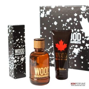 Set Dsquared2 Wood EDT (100ml + Bath & Shower Gel 100ml + Móc Khoá)