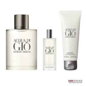 Set Nước Hoa Nam Giorgio Armani Acqua Di Giò EDT ( 100ml + 15ml + Sữa tắm 75ml )