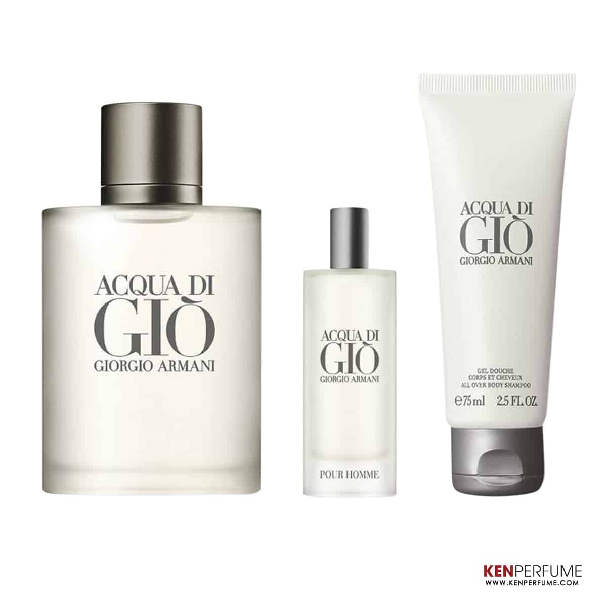 Set Nước Hoa Nam Giorgio Armani Acqua Di Giò EDT ( 100ml + 15ml + Sữa tắm 75ml )