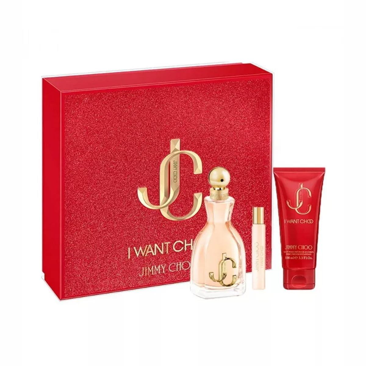 Set Nước Hoa Nữ Jimmy Choo I Want Choo (100ml + Mini 7,5ml + Body Lotion 100ml)