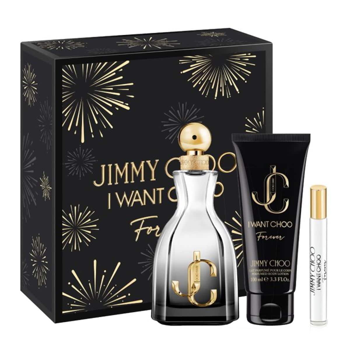 Set Nước Hoa Nữ Jimmy Choo I Want Choo Forever (100ml + Mini 7.5ml + Body Lotion 100ml)
