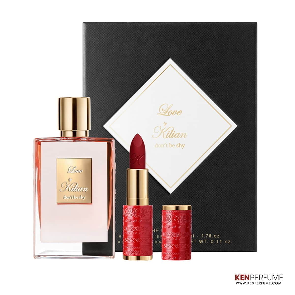 Set Nước Hoa Unisex Kilian Love Don't Be Shy EDP ( 50ML + Son Kilian 240 Intoxicating)