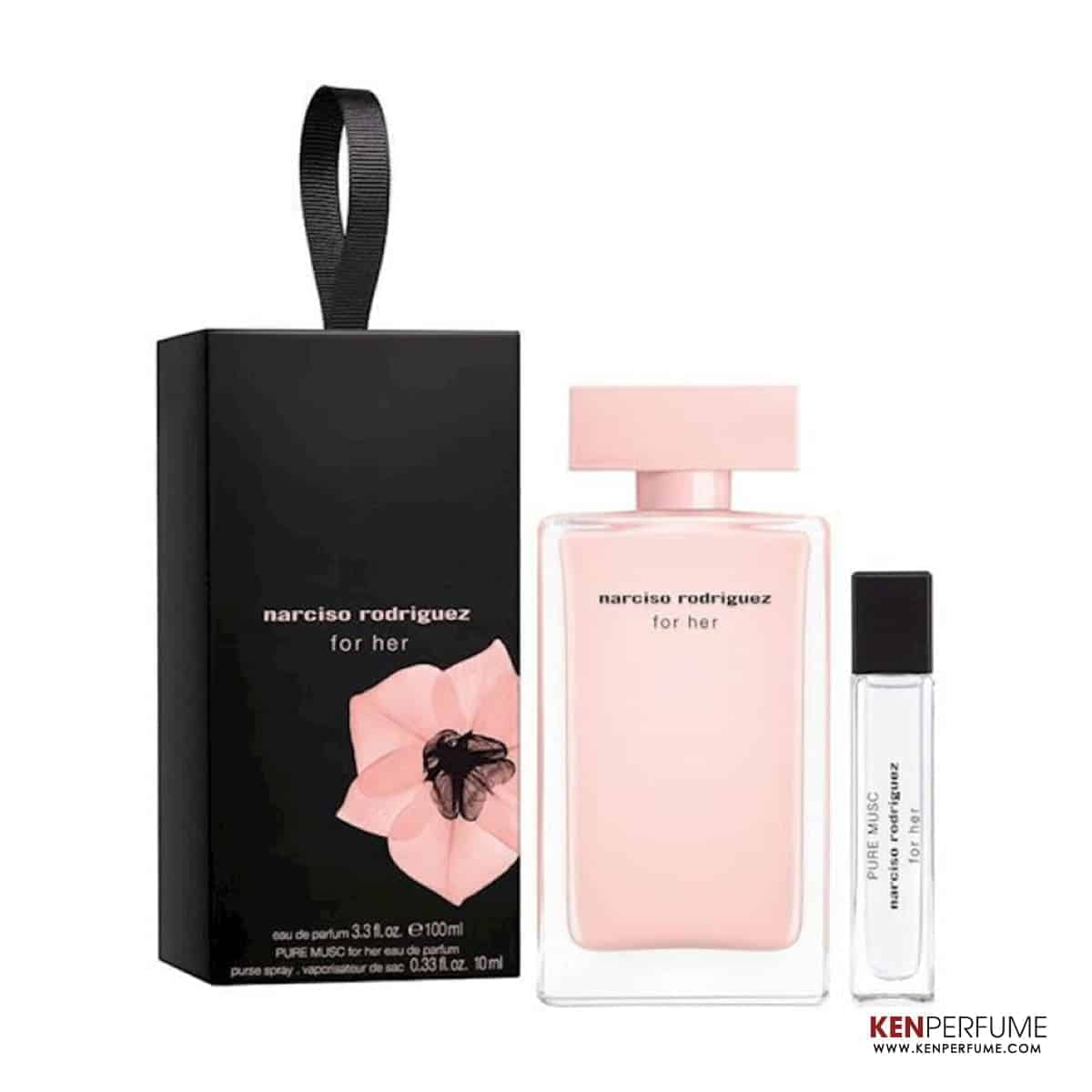 Set Nước Hoa Nữ Narciso Rodriguez For Her EDP 100ml + Narciso Rodriguez  Pure Musc Mini 10ml