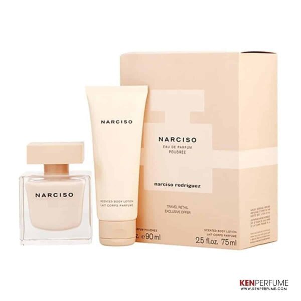 Set Narciso Rodriguez Poudree EDP (90ml + Body Lotion 75ml)
