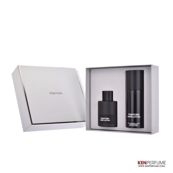 Set Nước Hoa Unisex Tom Ford Ombre Leather EDP (100ml + Body Spray 150ml)