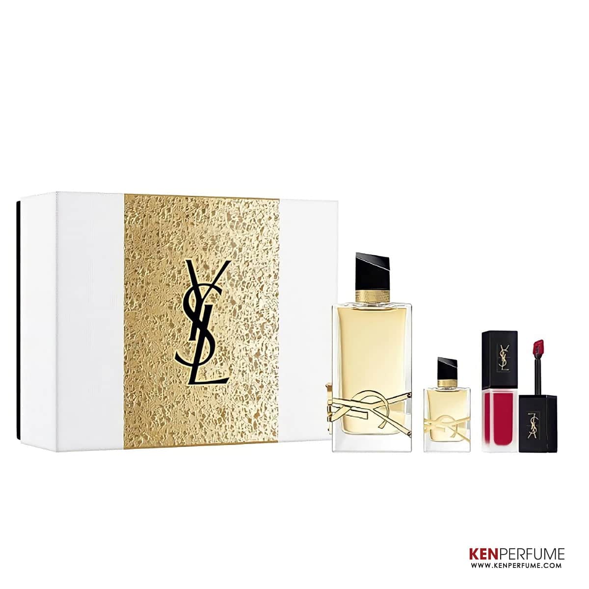 Set Nước Hoa Nữ Yves Saint Laurent YSL Libre EDP Set 3 Món (90ml + Mini 7.5ml + Son 208)